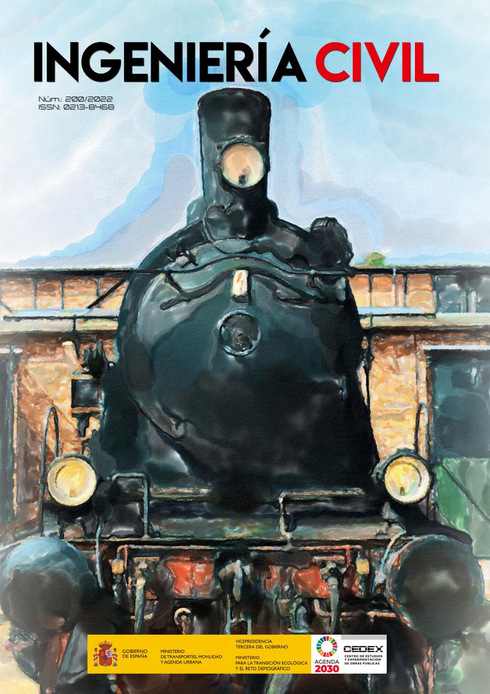 Portada Revista Ingeniería Civil número 20 con tren