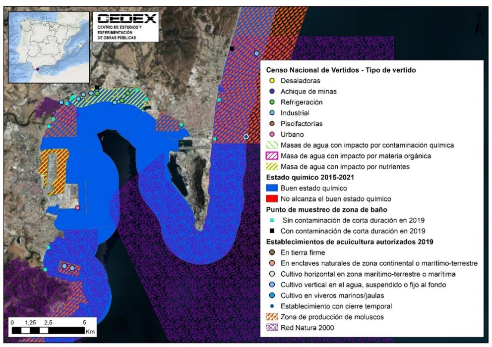 Imagen diversos impactos. 2º ciclo de planificación hidrológica (2015-2021). Bahía de Algeciras