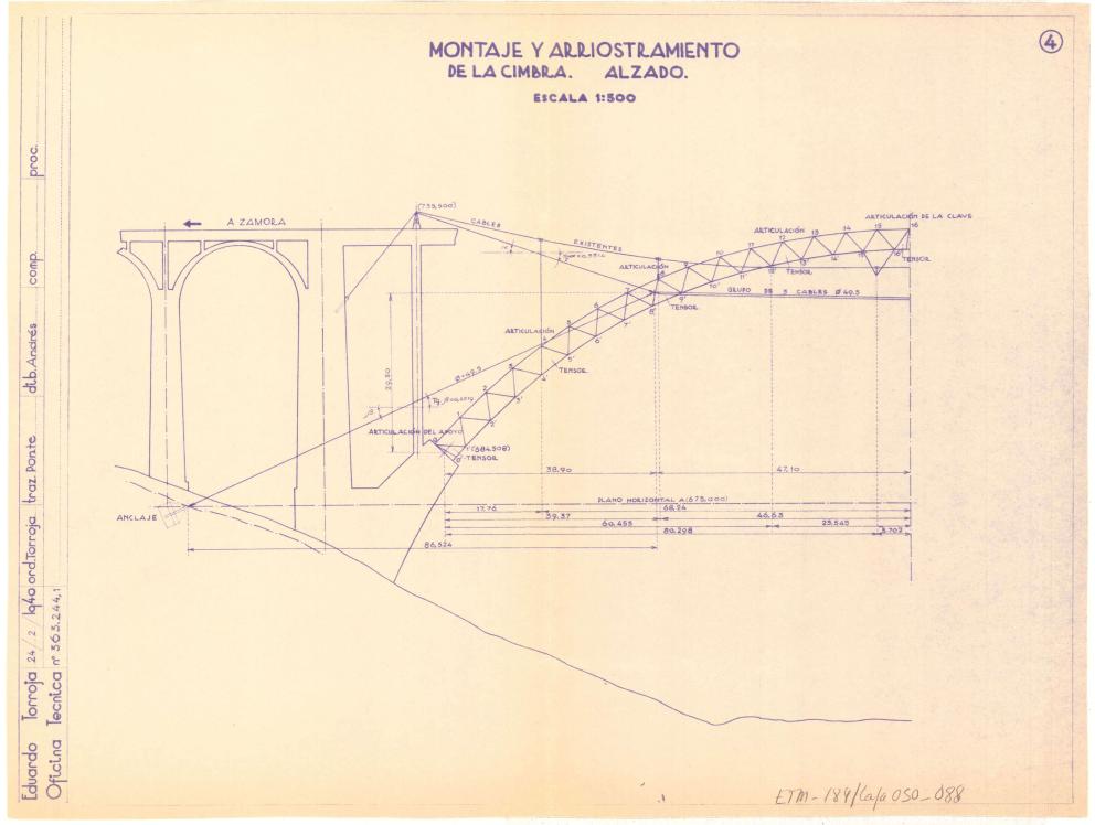 Proyecto Viaducto Martin Gil sobre el río Esla. 1939 