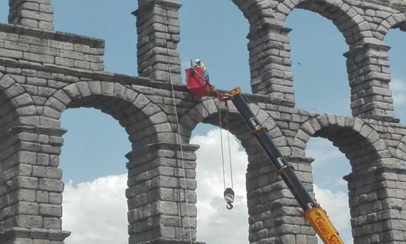 Obras en Acueducto de Segovia
